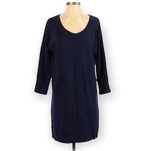 Gap blue pull over sweatshirt dress 3/4 sleeve XS above the knee warm winter